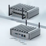 Mini PC cu 6 porturi LAN Intel i225 2.5G, destinat ca router soft PfSense și firewall