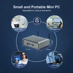 PC industrial pentru firewall pfSense cu Celeron J4125 și 4 LAN