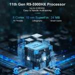 Calculator Mini Gamer cu Ryzen 9 5900HX și Ryzen 7 5800U, PC Desktop de Gaming