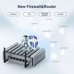 Mini PC cu 6 porturi LAN Intel i225 2.5G, destinat ca router soft PfSense și firewall